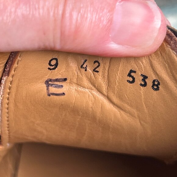 Di Blanco Spqr Oxfords Mens Size 9D Brown Leather Cap Toe Dress Formal Shoes - Picture 10 of 15